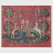 Lady en Unicorn Medieval Tapestry Taste Cadeaupapier (Vlak)