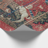 Lady en Unicorn Medieval Tapestry Taste Cadeaupapier (Hoek)