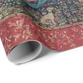 Lady en Unicorn Medieval Tapestry Taste Cadeaupapier (Rol Hoek)