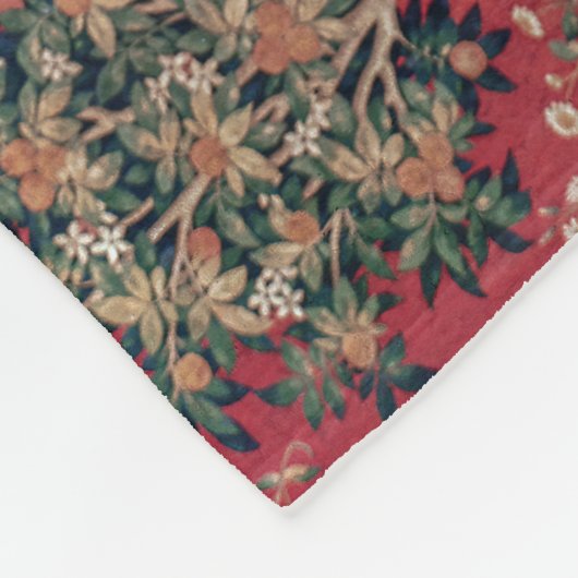 Lady en Unicorn Medieval Tapestry Taste Fleece Deken (Hoek)