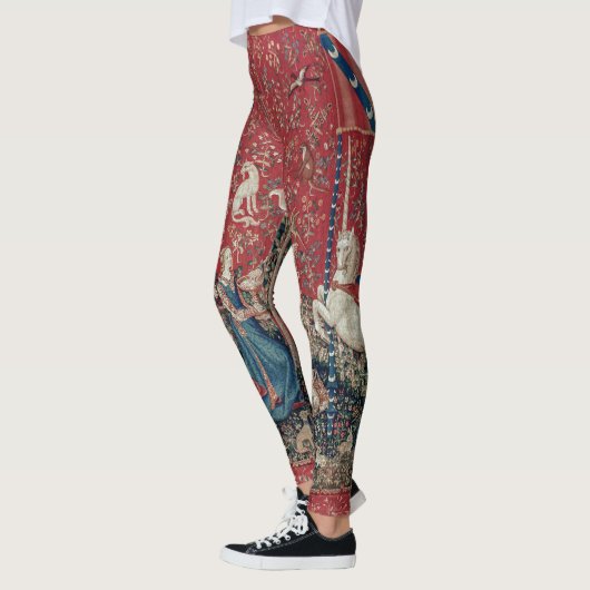 Lady en Unicorn Medieval Tapestry Taste Leggings (Links)