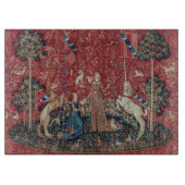 Lady en Unicorn Medieval Tapestry Taste Snijplank (Voorkant)