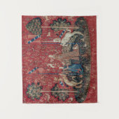 Lady en Unicorn Medieval Tapestry Taste Wandkleed (Voorkant)