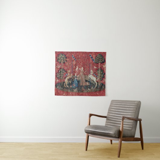 Lady en Unicorn Medieval Tapestry Taste Wandkleed (In Situ (horizontaal))