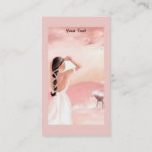 Lady en Unicorn Visitekaartje (Achterkant)