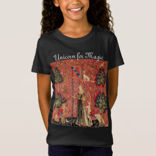 LADY EN UNICORN VOOR MAGIC Fantasy Flowers,Animals T-shirt