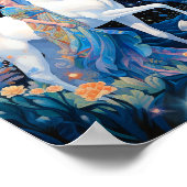 Lady en White Horse Fantasy Kunst Poster (Hoek)