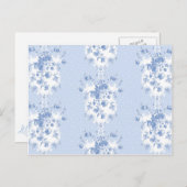 Lady Enid Briefkaarten in blauw bosbes (Voorkant / Achterkant)