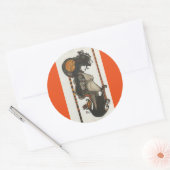 Lady Enigma Godin Steampunk Stijl Ronde Stickers (Envelop)