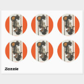 Lady Enigma Godin Steampunk Stijl Ronde Stickers (Vel)