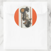 Lady Enigma Godin Steampunk Stijl Ronde Stickers (Tas)