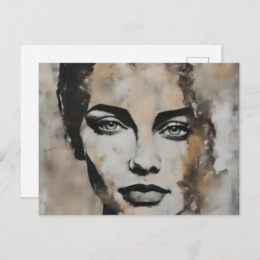 Lady Face Briefkaart (Voorkant / Achterkant)