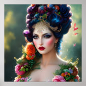  Lady Fairy Queen Roos Flowers Poster (Voorkant)