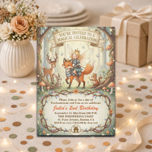 Lady Fairy Whimsical Bos 2e Verjaardagsfeestje Kaart