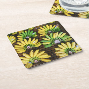 Lady Finger Bananas ~ Egg Banana (ก ล้ ย ไ ข่) Kartonnen Onderzetters