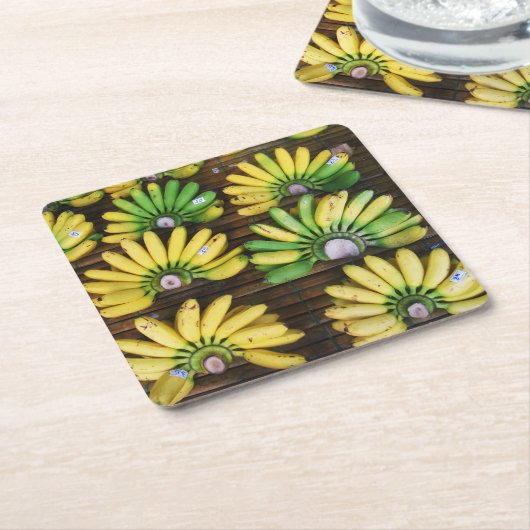 Lady Finger Bananas ~ Egg Banana (ก ล้ ย ไ ข่) Kartonnen Onderzetters (Schuin)