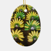 Lady Finger-bananen ~ Eierbanaan (กล้วยไข่) Keramisch Ornament (Achterkant)