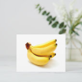 Lady Finger-bananen tegen een witte achtergrond Briefkaart (Staand voorkant)