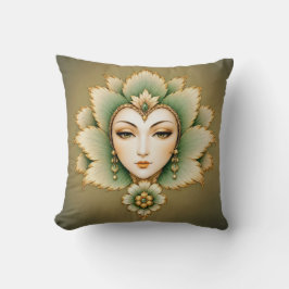 Lady Flower Emerald & Gouden Oorbellen | Perzische Kussen