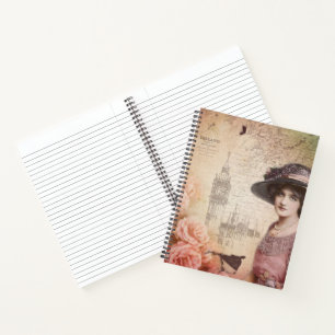 Lady Flowers Spiral Notitieboek - Elegant