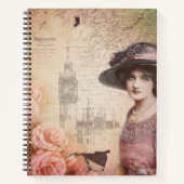 Lady Flowers Spiral Notitieboek - Elegant (Voorkant)