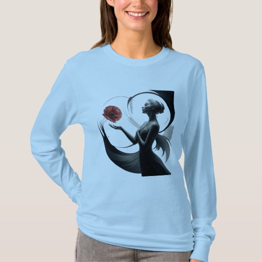 Lady Flowers T-shirt (Voorkant)