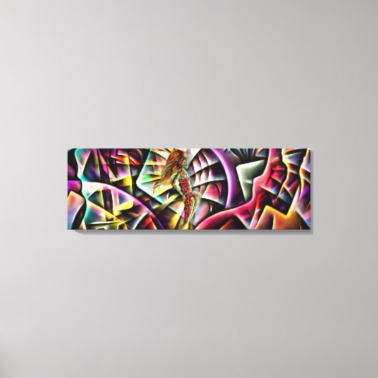 Lady Fractal de Abstracte prinses van Fractal Land Canvas Afdruk (Voorkant)