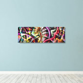 Lady Fractal de Abstracte prinses van Fractal Land Canvas Afdruk (Insitu (Houten vloer))