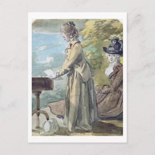 Lady Francis Scott en Lady Elliot, c.1770 (w/c ov) Briefkaart (Voorkant)