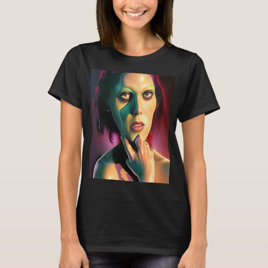Lady Frankenstein Scary Monster Halloween Favoriet T-shirt (Voorkant)