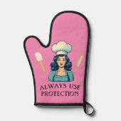 Lady Funny Oven Mitt Ovenwant (Voorkant)