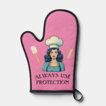  Lady Funny Oven Mitt