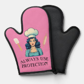  Lady Funny Oven Mitt Ovenwant (Voorkant / Achterkant)