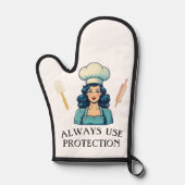  Lady Funny Oven Mitt Ovenwant (Voorkant)