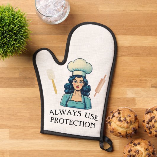  Lady Funny Oven Mitt Ovenwant (Top down)