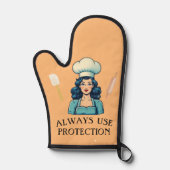  Lady Funny Oven Mitt Ovenwant (Voorkant)