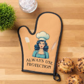  Lady Funny Oven Mitt Ovenwant (Top down)