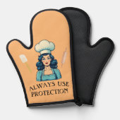  Lady Funny Oven Mitt Ovenwant (Voorkant / Achterkant)