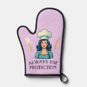  Lady Funny Oven Mitt Ovenwant (Voorkant)