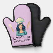  Lady Funny Oven Mitt Ovenwant (Voorkant / Achterkant)