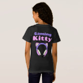 Lady Gamer - Gaming Kitty T-shirt (Achterkant volledig)