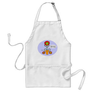 Lady Gardeners Schort Funny Twin Flowers Cartoon