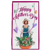 Lady Gardening Flowers Moederdag Klein Cadeauzakje (Voorkant)