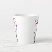 Lady Gardening Flowers Moederdag Latte Mok (Voorkant)