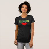 Lady Genius Love - Periodic table of elements. T-shirt (Voorkant volledig)