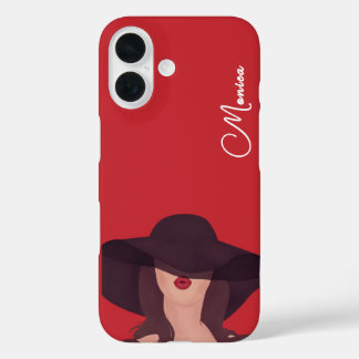 Lady Gepersonaliseerde Naam Hoesje-Mate iPhone 16 Hoesje