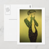 Lady Givebird briefkaart (Voorkant / Achterkant)