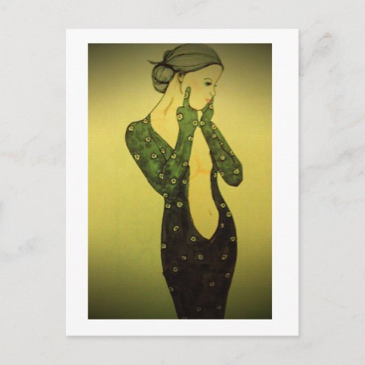 Lady Givebird briefkaart (Voorkant)