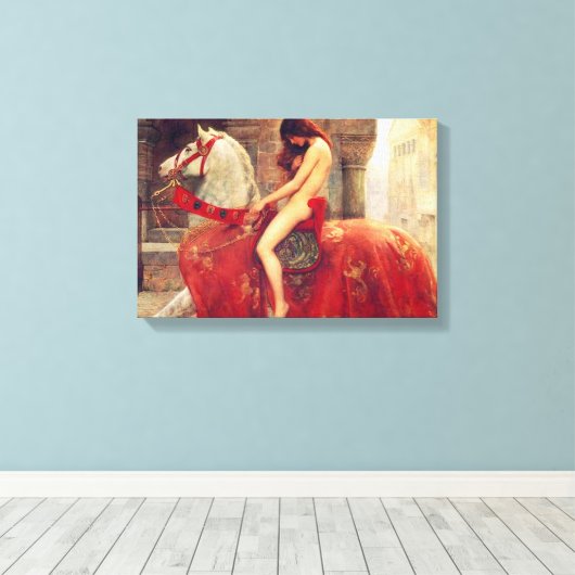 Lady Godiva Canvas Afdruk (Insitu (Houten vloer))