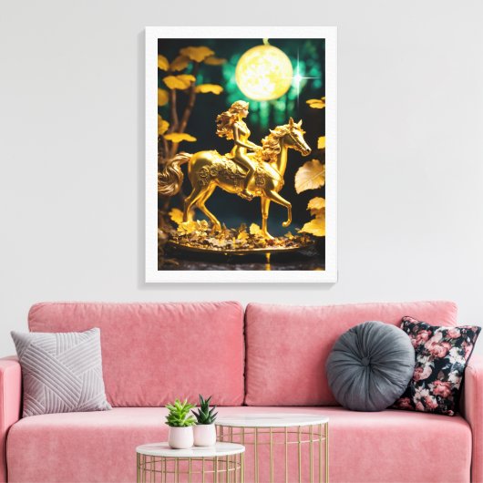 Lady Godiva: Mythe van het offer Canvas Afdruk (Insitu (Woonkamer))